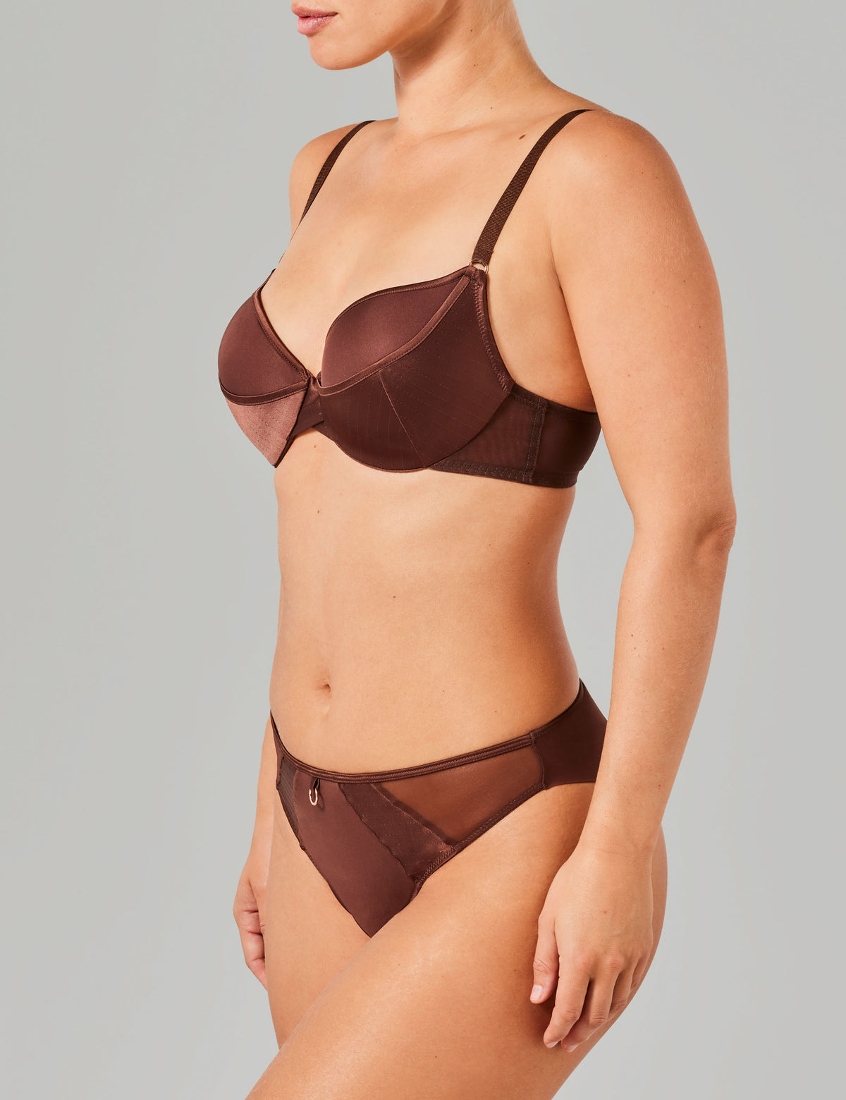 Nora voorgevormde lichte push-up bh bruin