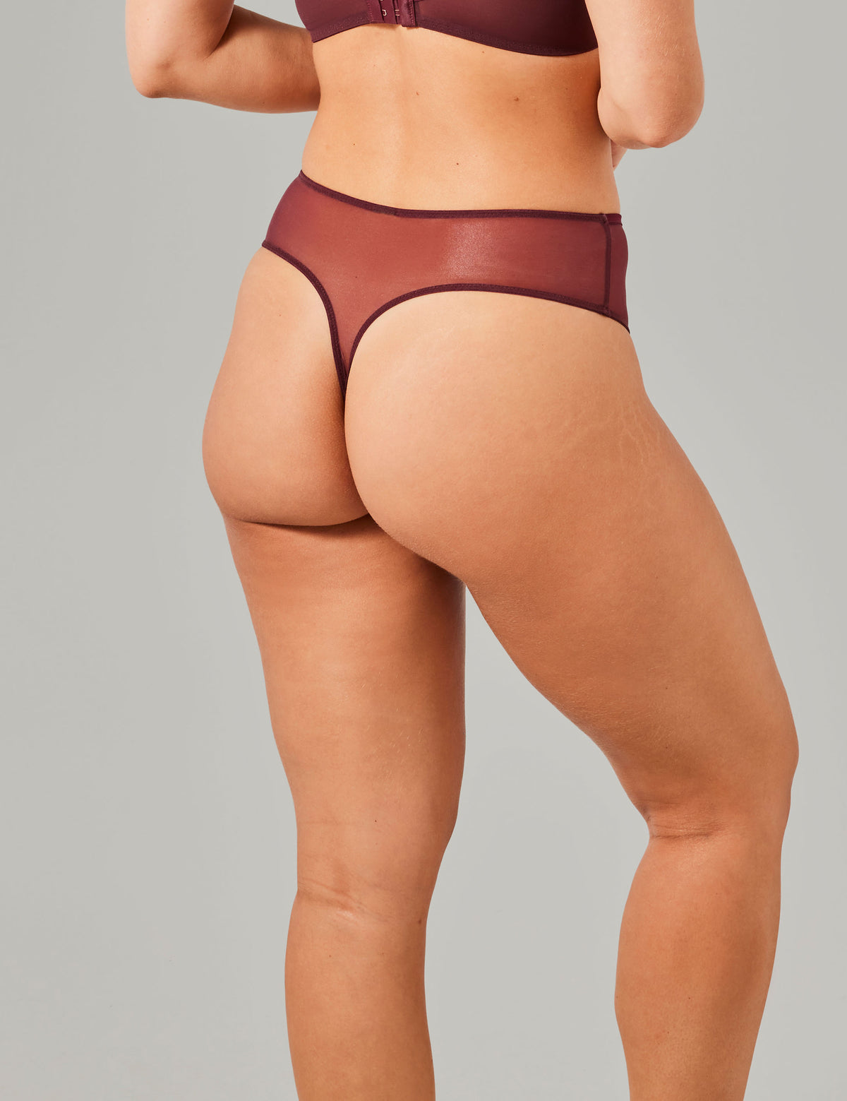 Esmee hoge taille string paars