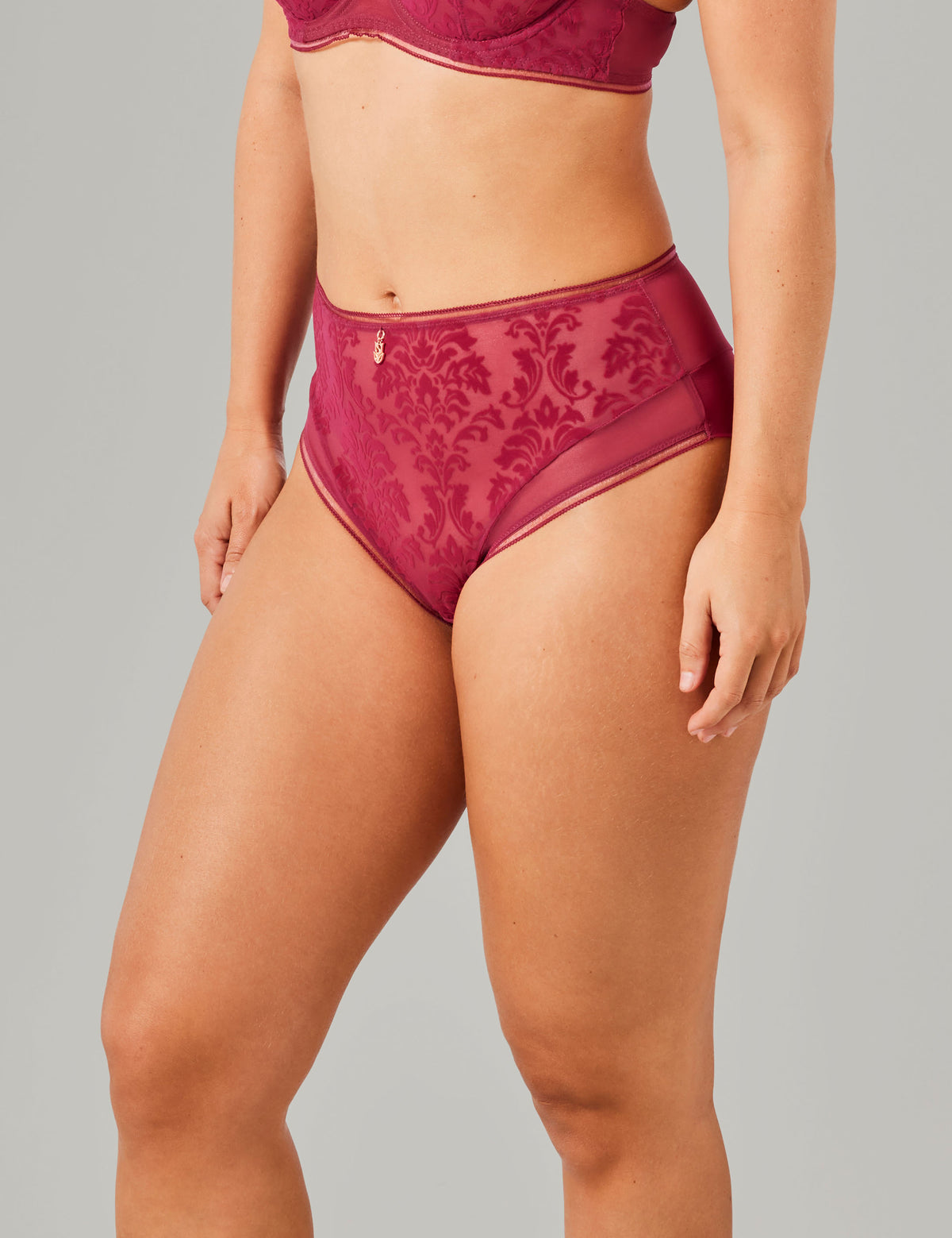 Carmen hoge taille slip paars