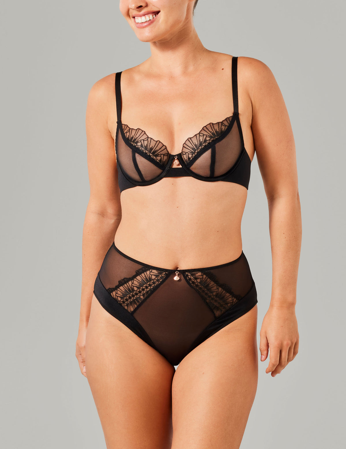 Chiara hoge taille slip zwart