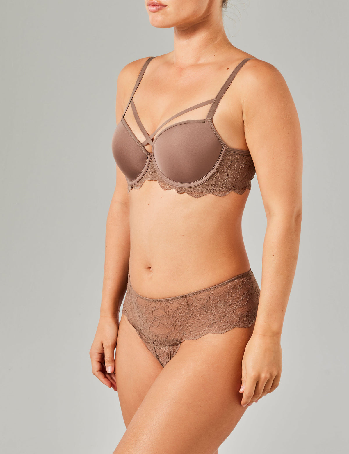 Fabulous voorgevormde t-shirt bh taupe