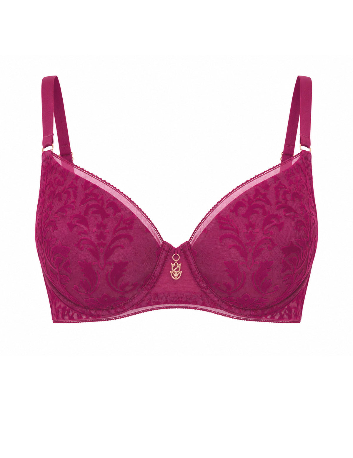 Carmen voorgevormde lichte push-up bh paars