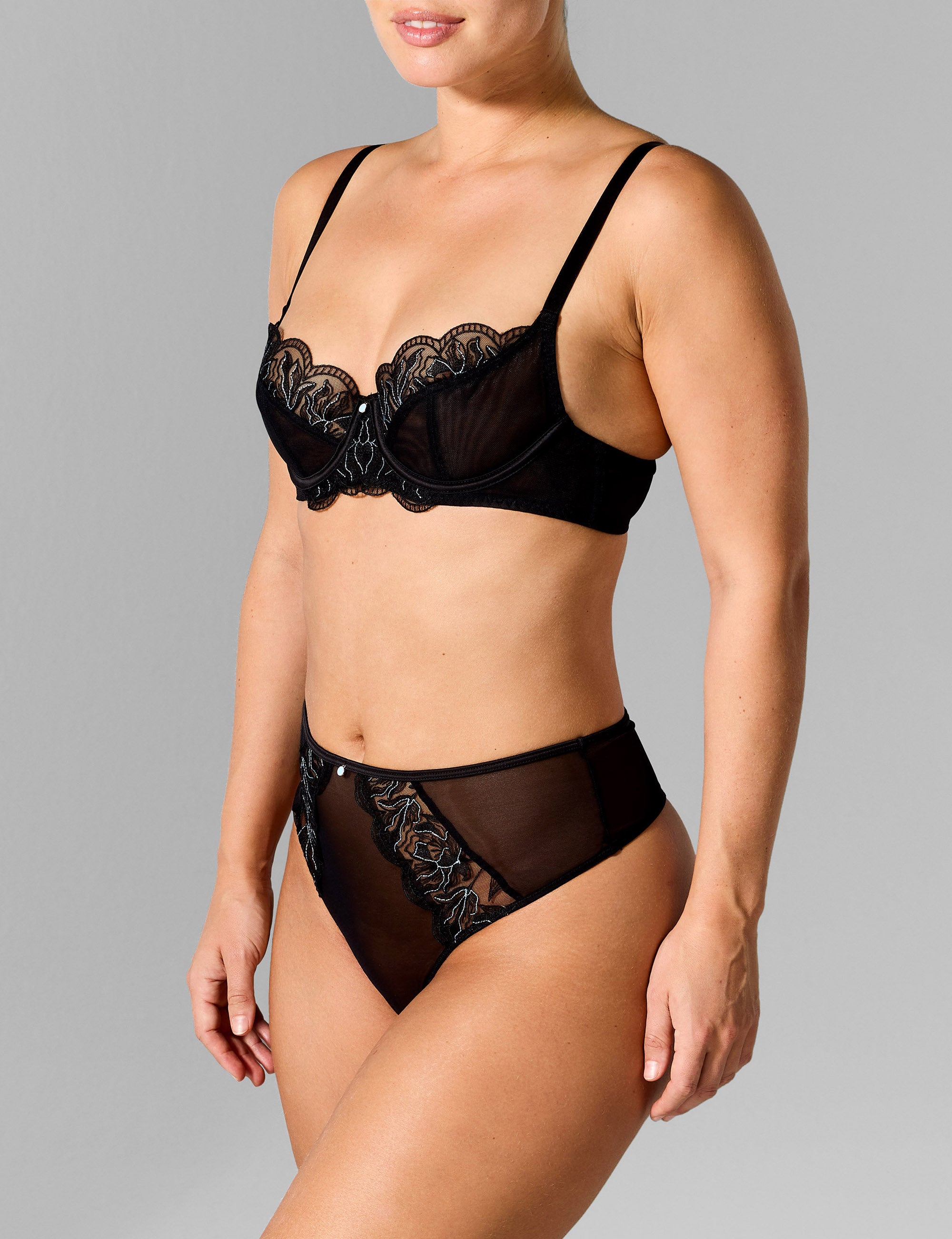 Chan hoge taille string zwart