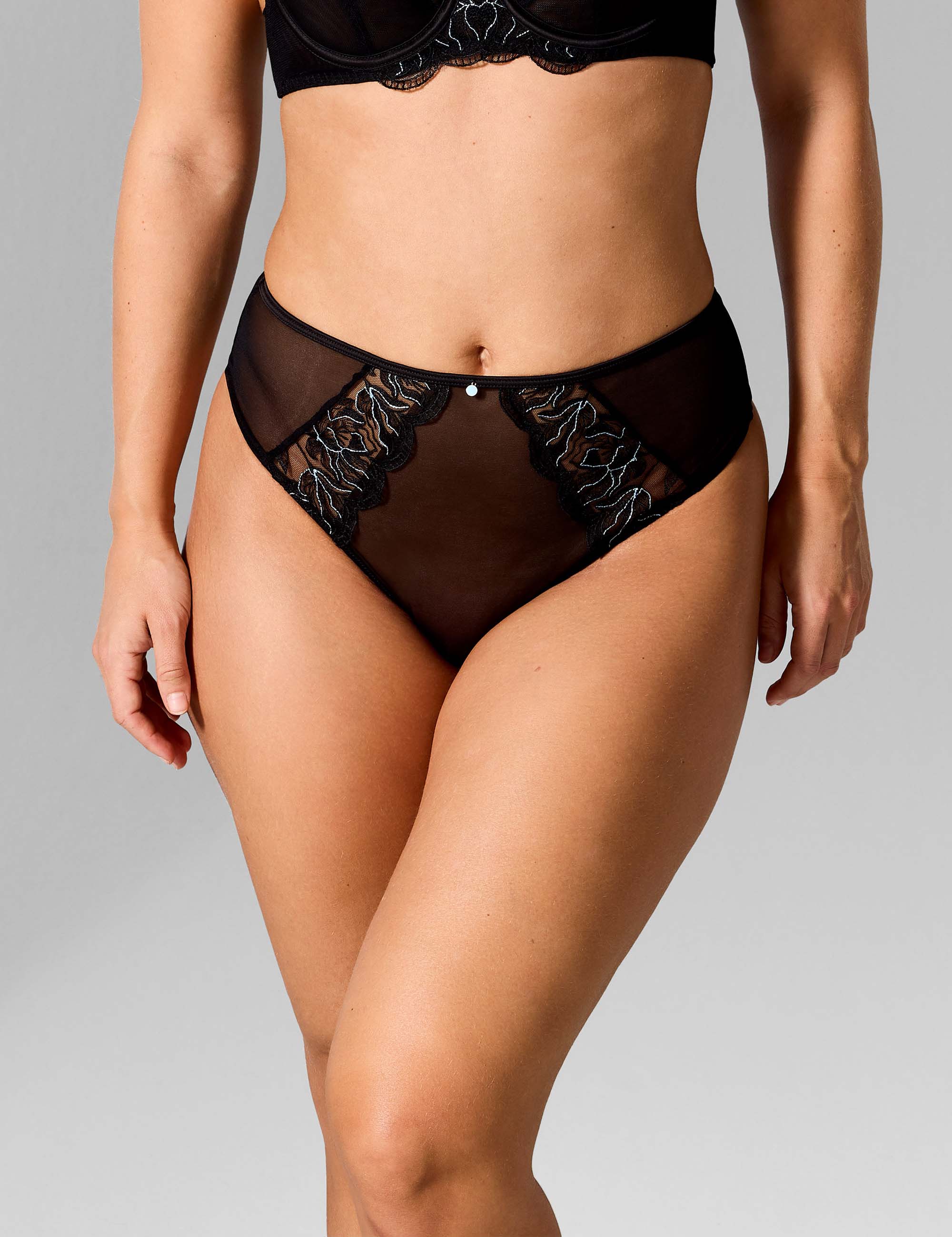Chan hoge taille string zwart