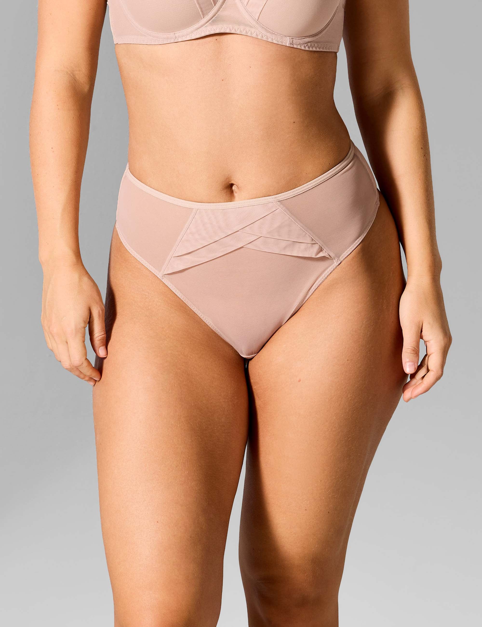 Joyce hoge taille string lichttaupe