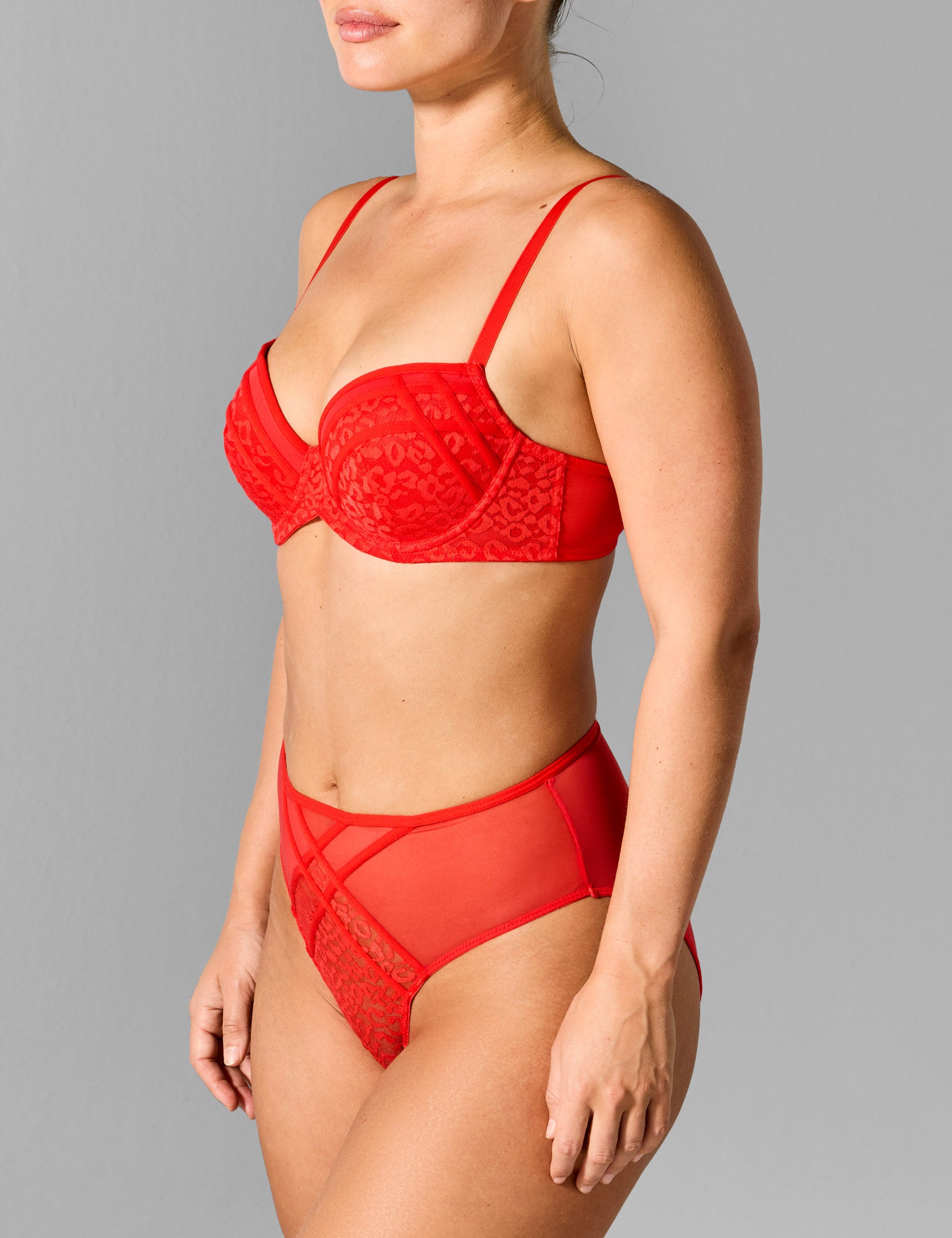 Set Charlotte voorgevormde t-shirt bh hoge taille slip