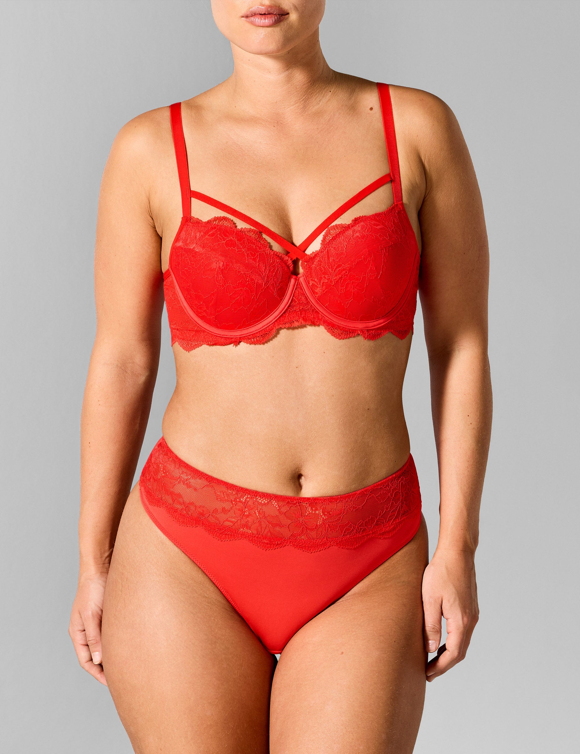 Fabulous hoge taille string rood