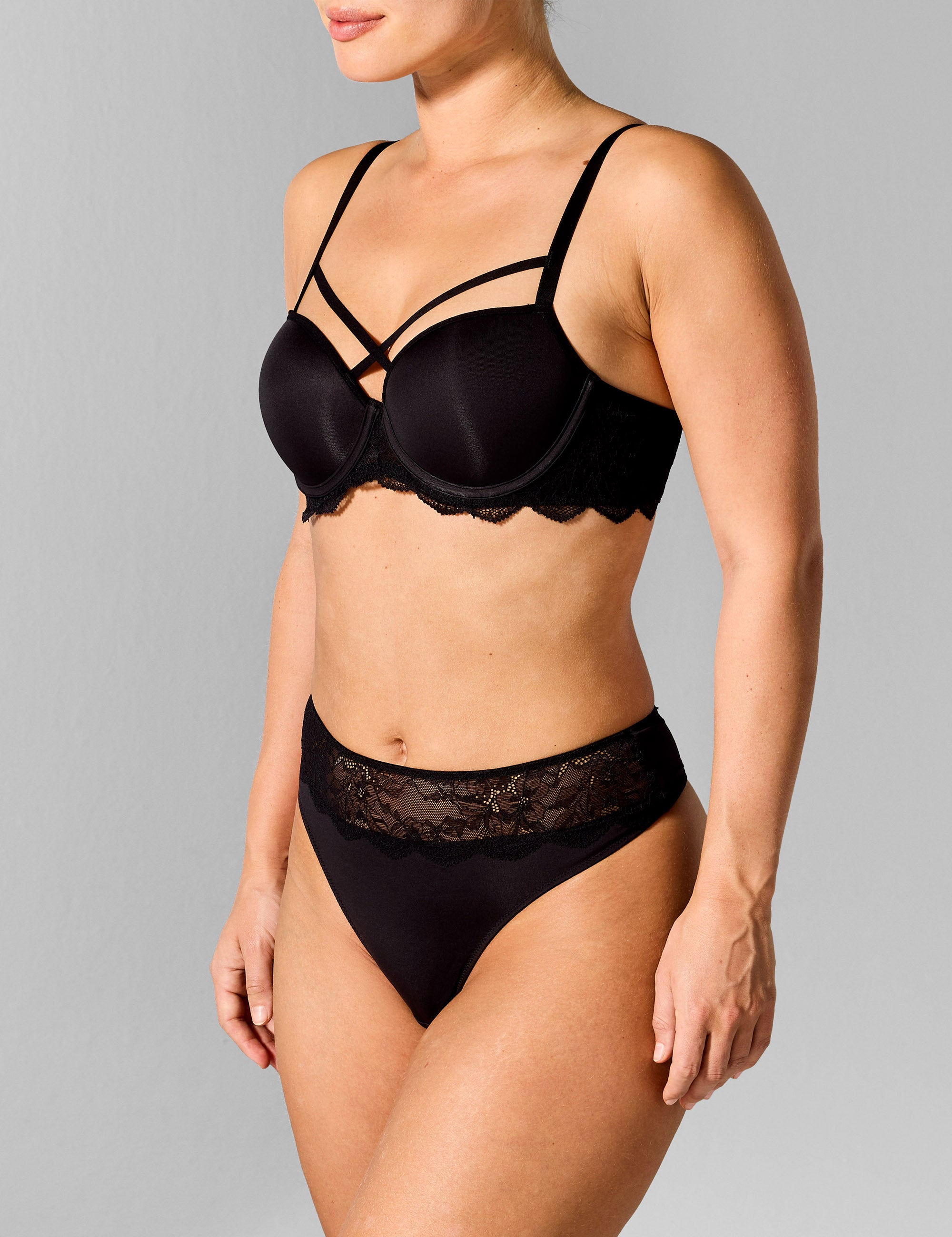 Fabulous hoge taille string zwart