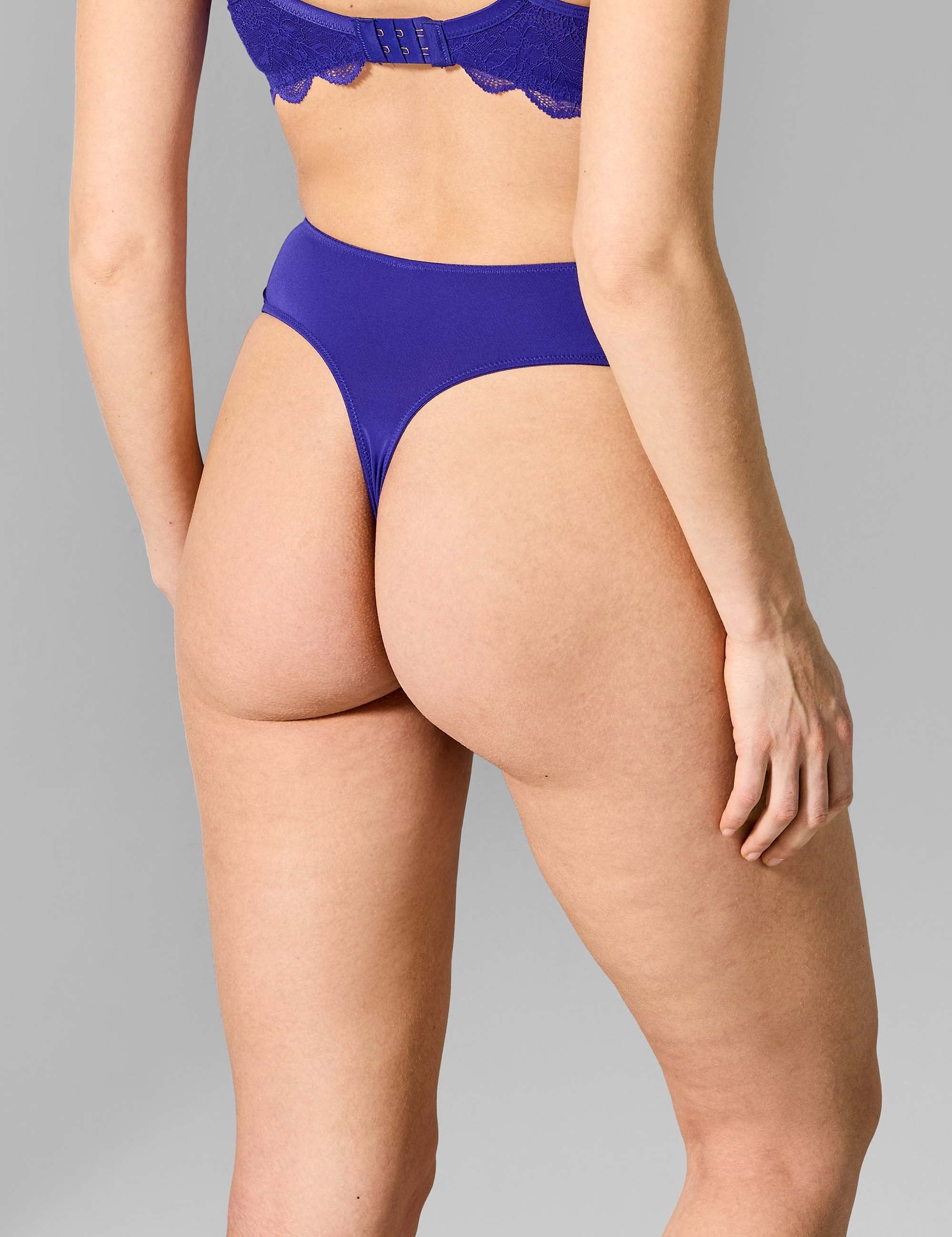 Fabulous hoge taille string kobalt