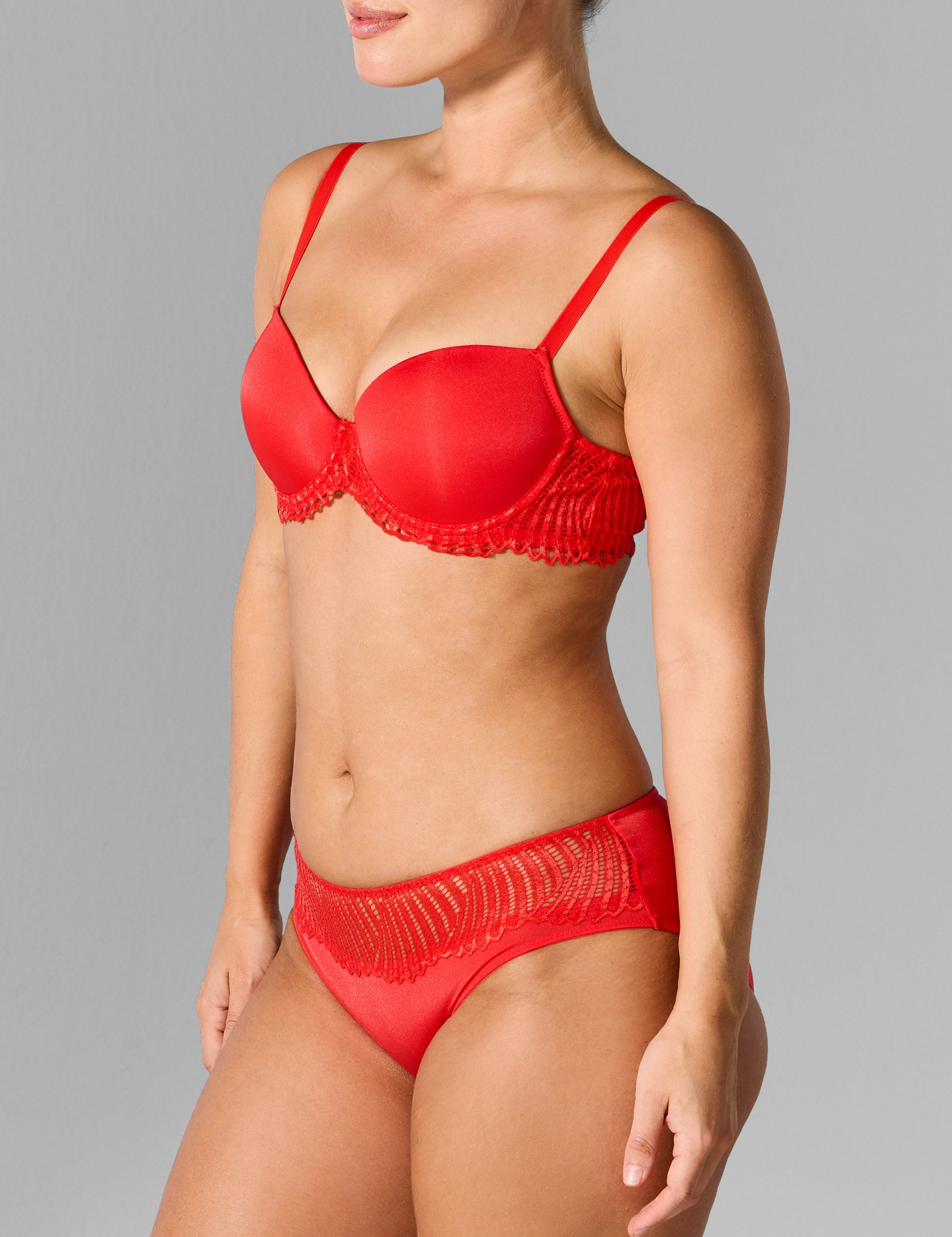 Birdie voorgevormde t-shirt bh rood