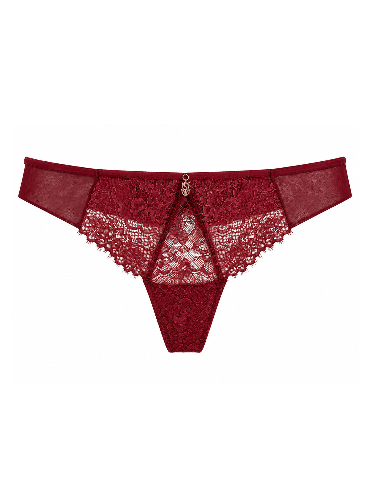 Silke high leg hoog uitgesneden string rood