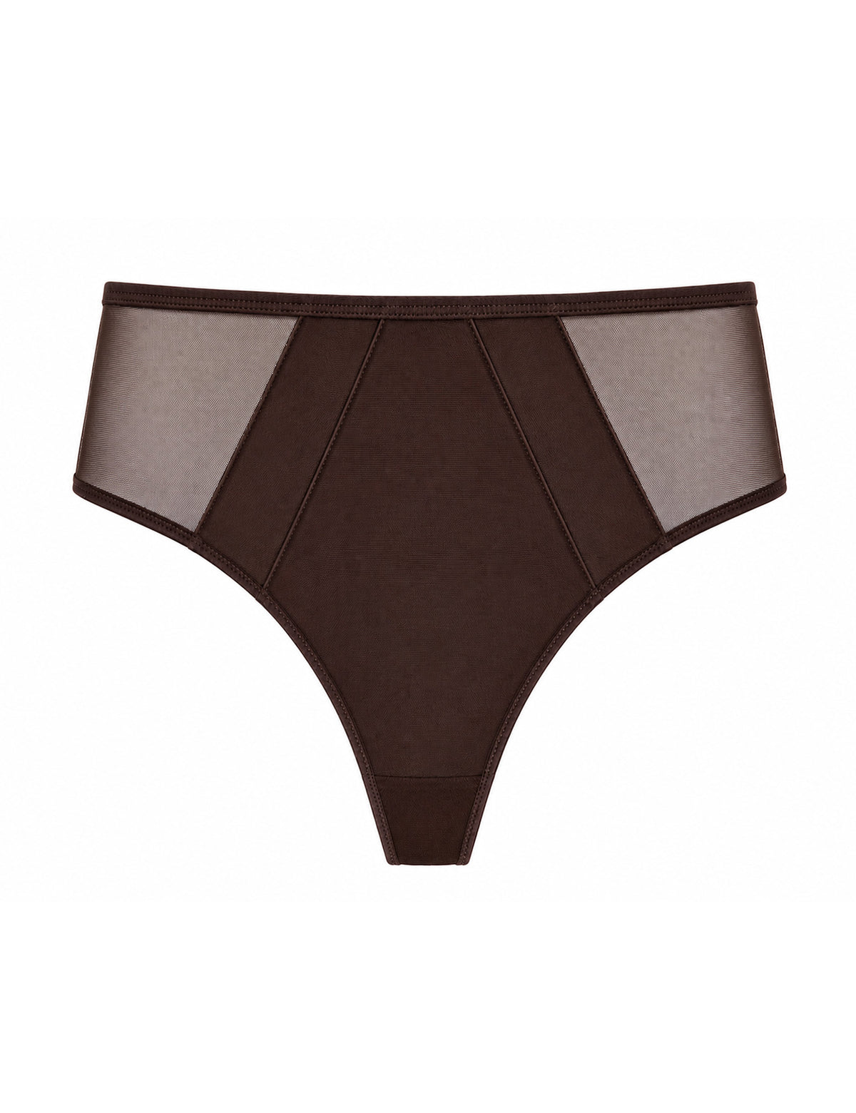 Tanja hoge taille string bruin