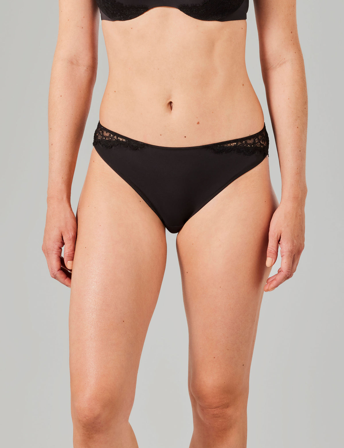 Comfort kanten slip zwart