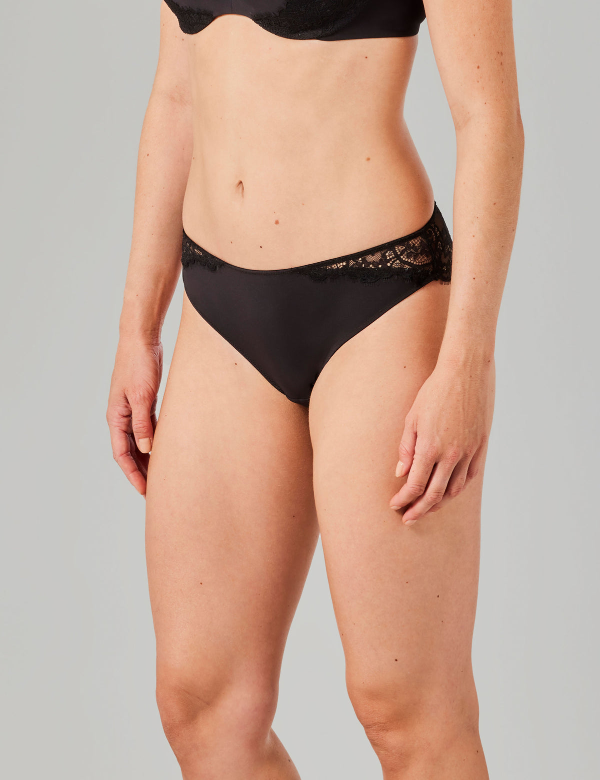 Comfort kanten slip zwart
