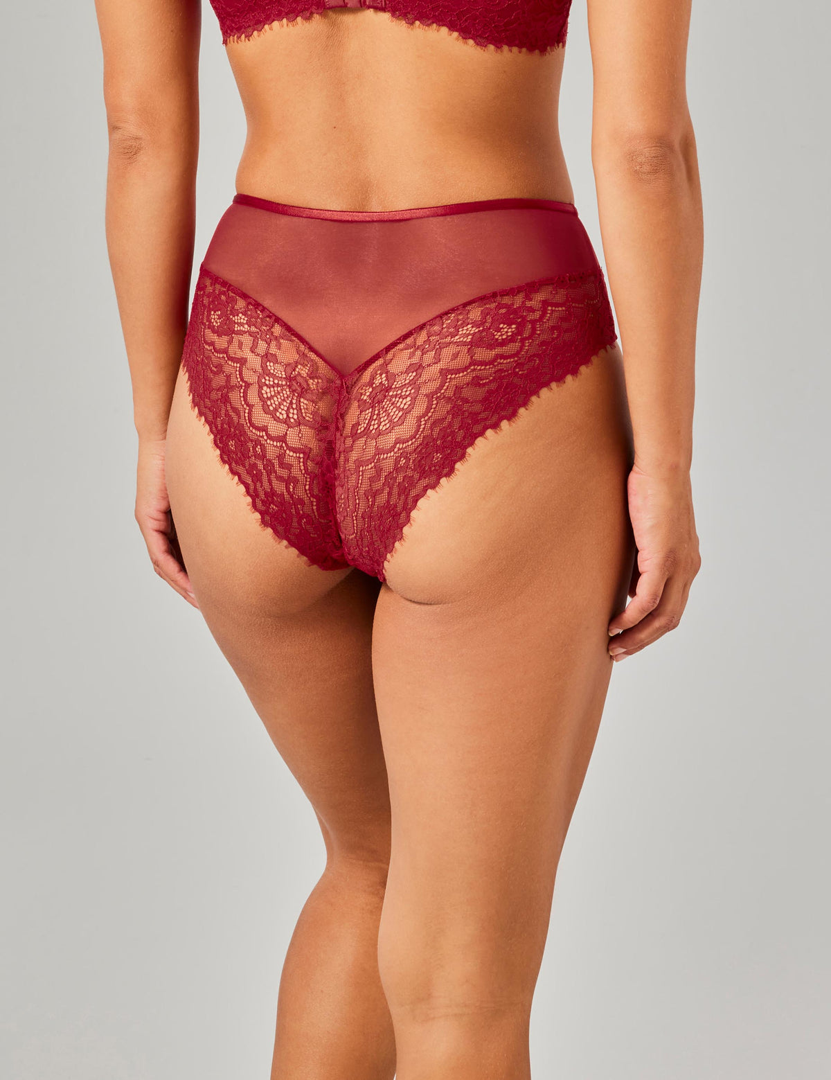 Silke hoge taille brazilian slip rood