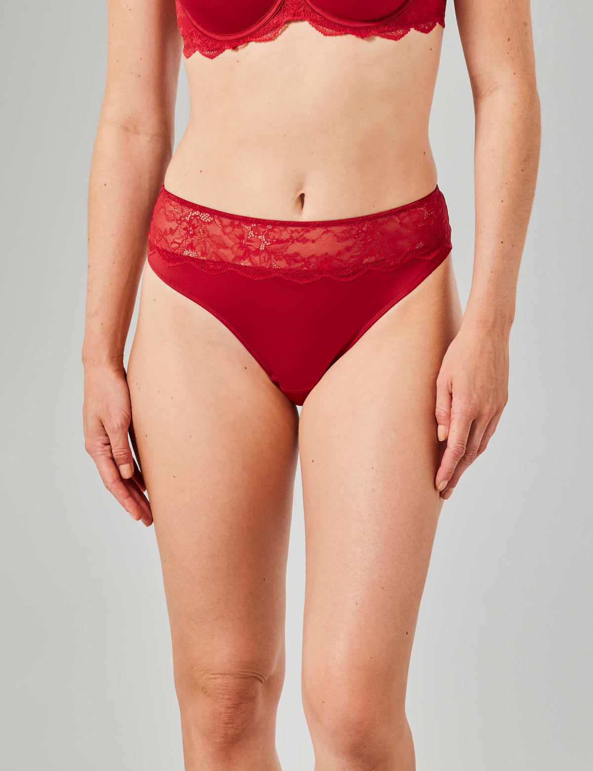 Fabulous hoge taille string rood