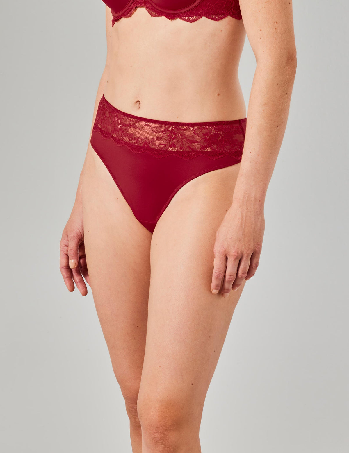 Fabulous hoge taille string rood
