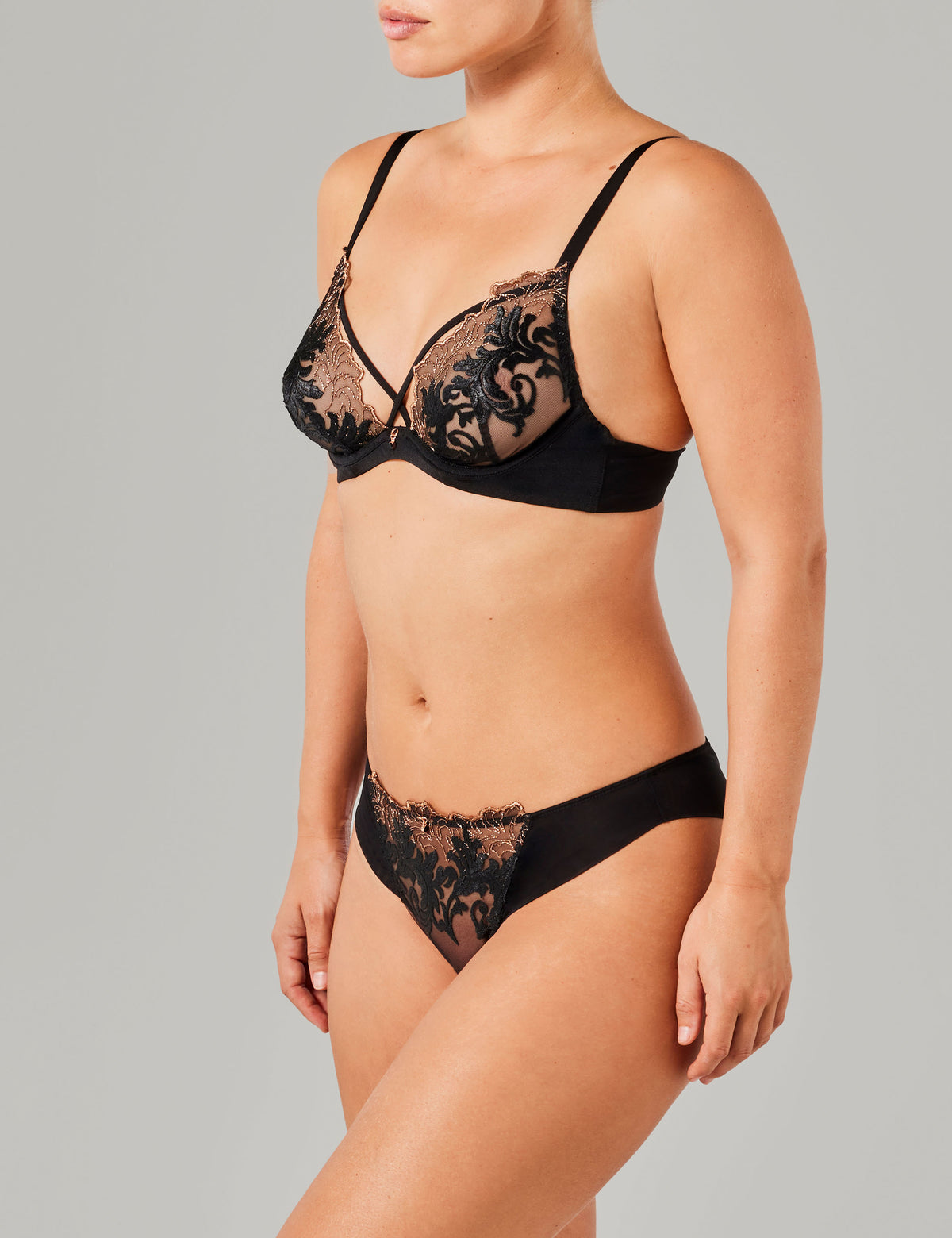 Bianca brazilian slip zwart