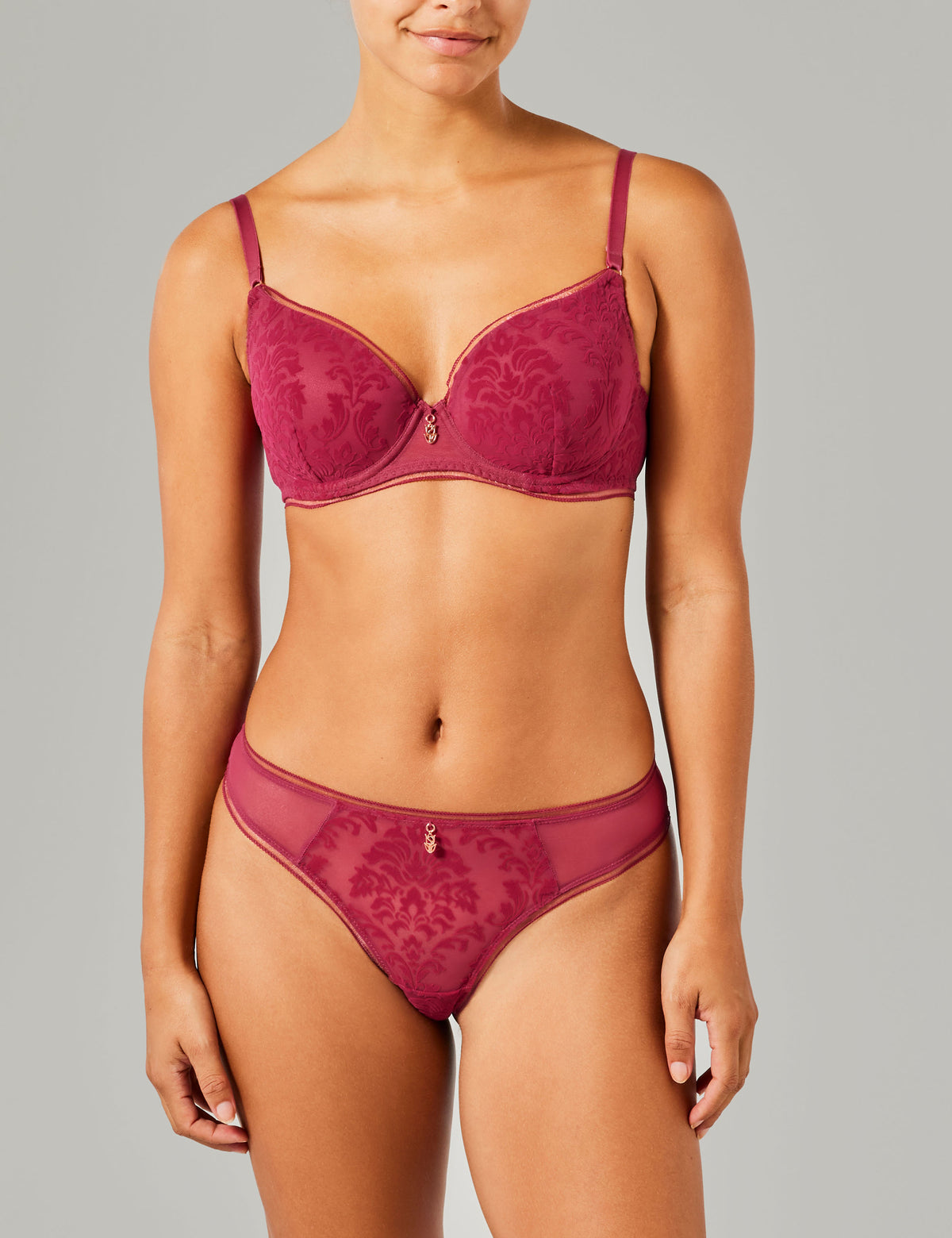 Carmen voorgevormde lichte push-up bh paars