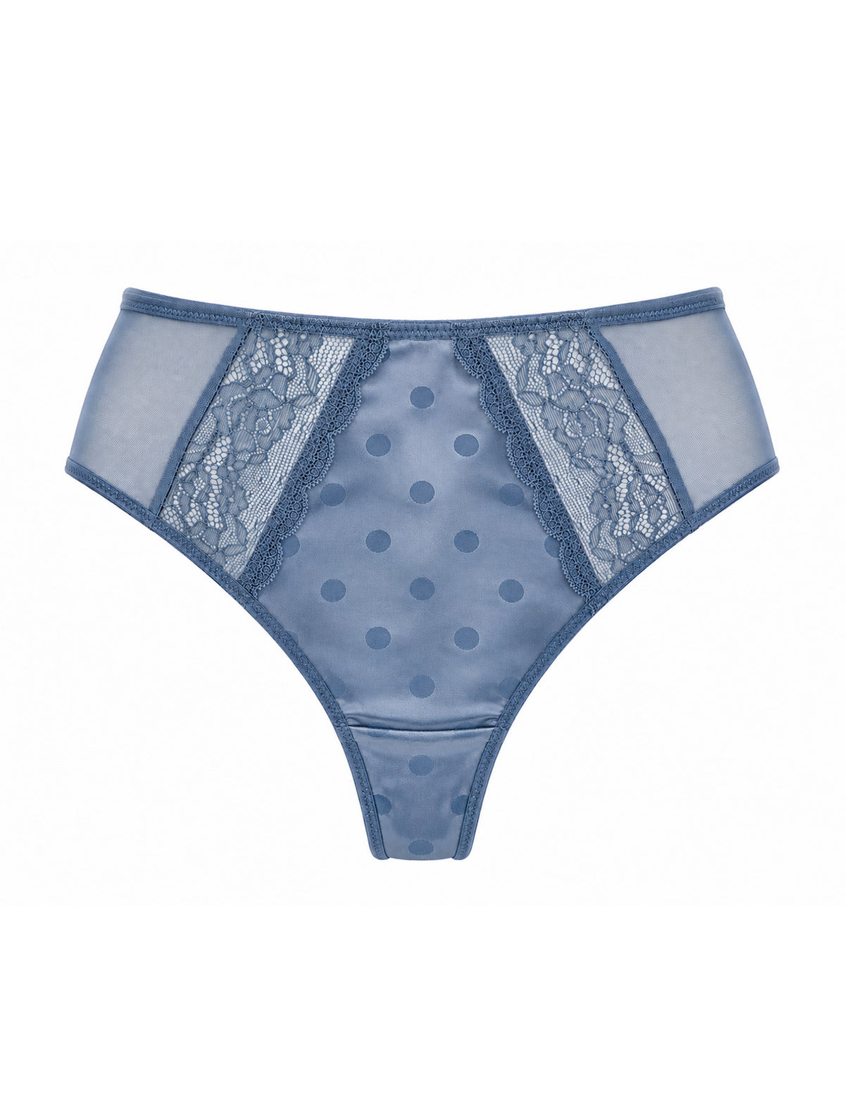 Florence hoge taille string blauw