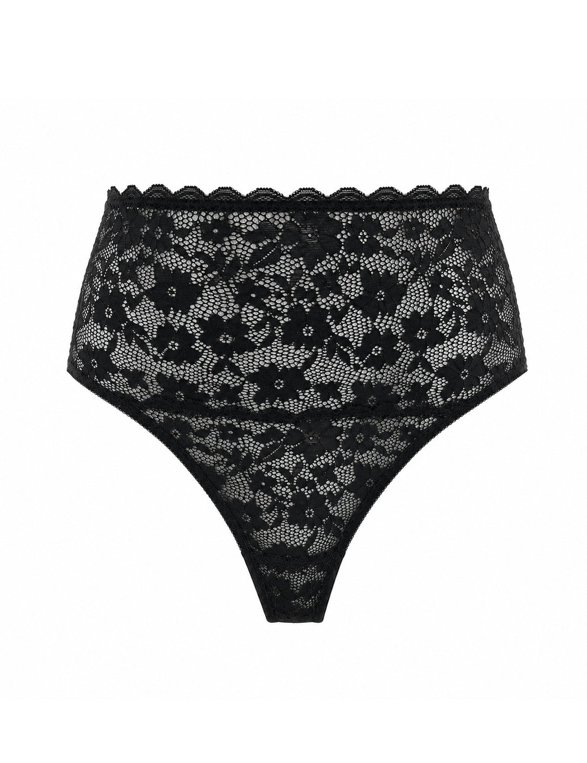Madelon high leg brazilian slip zwart