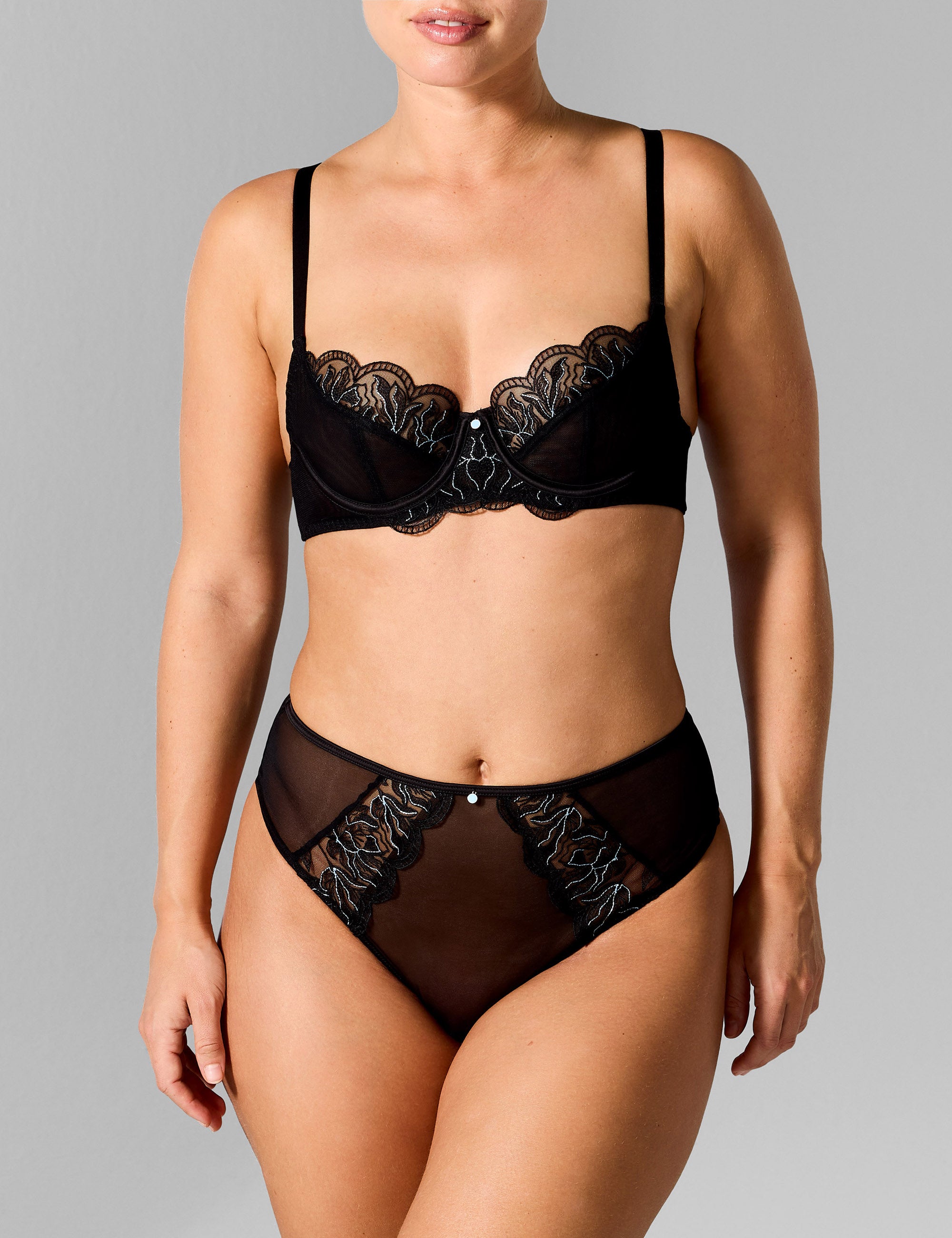 Chan hoge taille string zwart