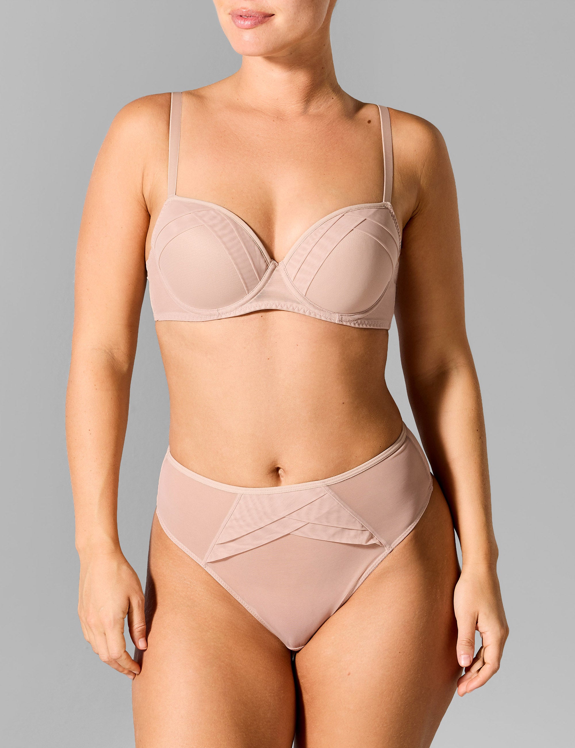 Joyce hoge taille string lichttaupe