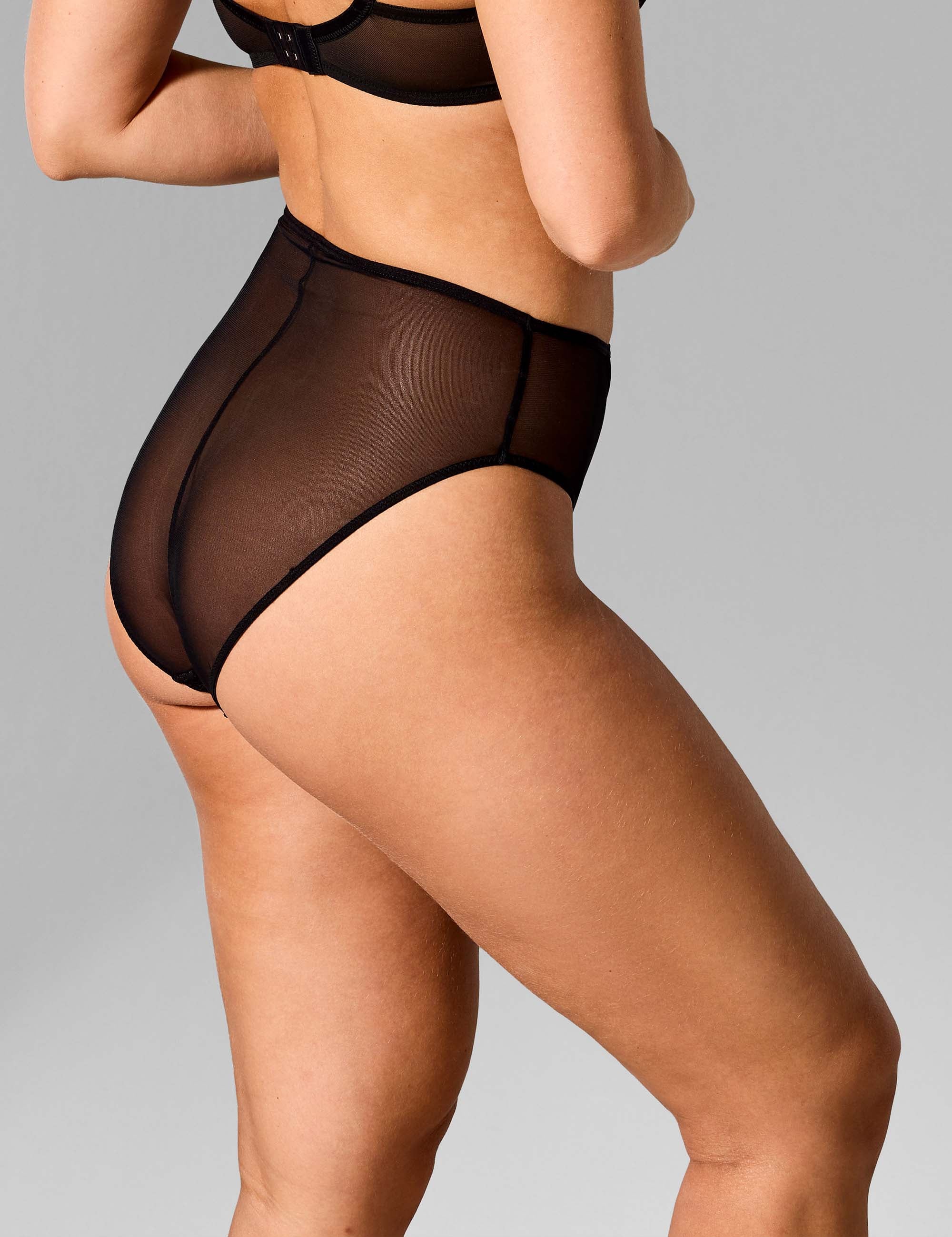 Charlotte hoge taille slip zwart