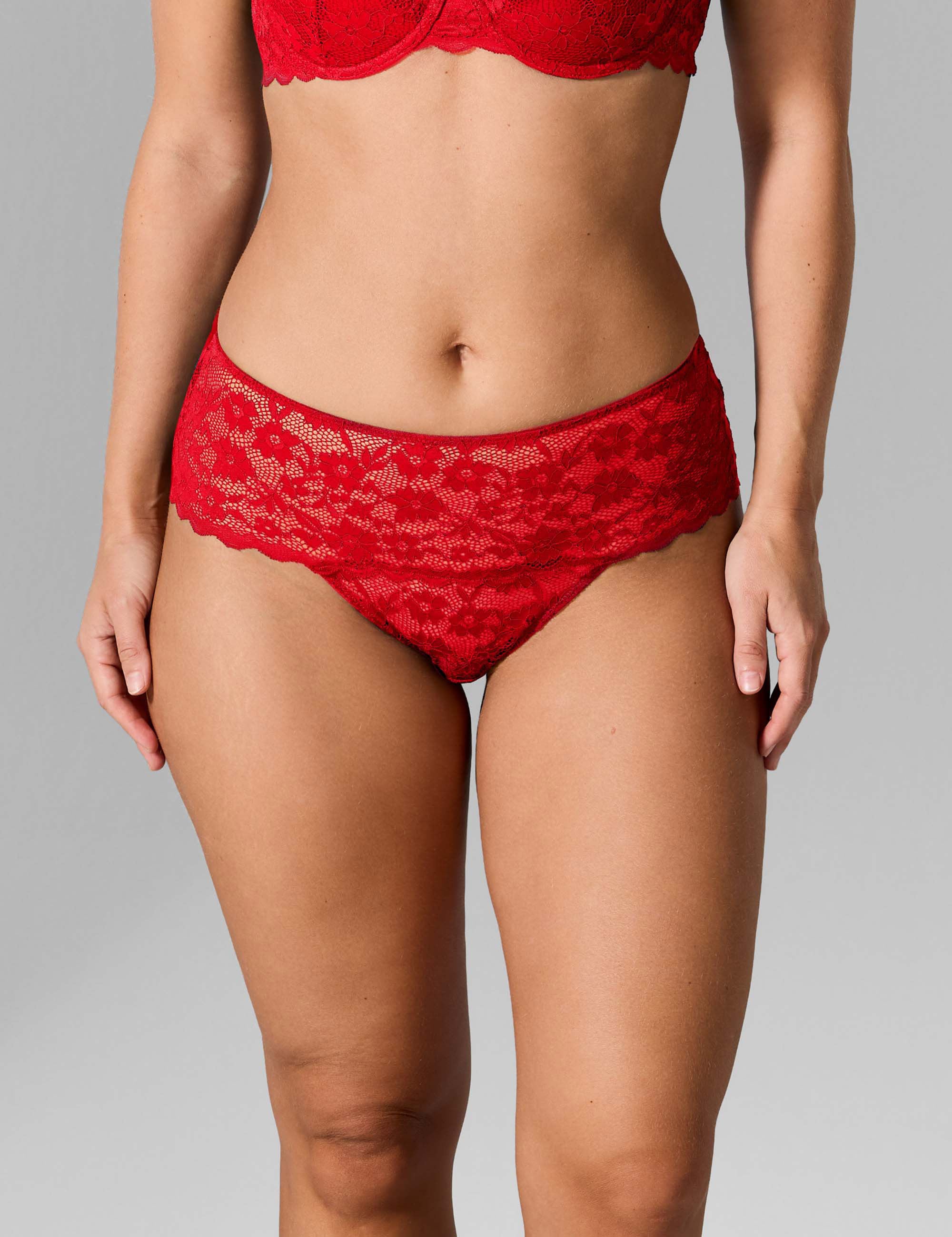 Madelon gebandeerde slip rood
