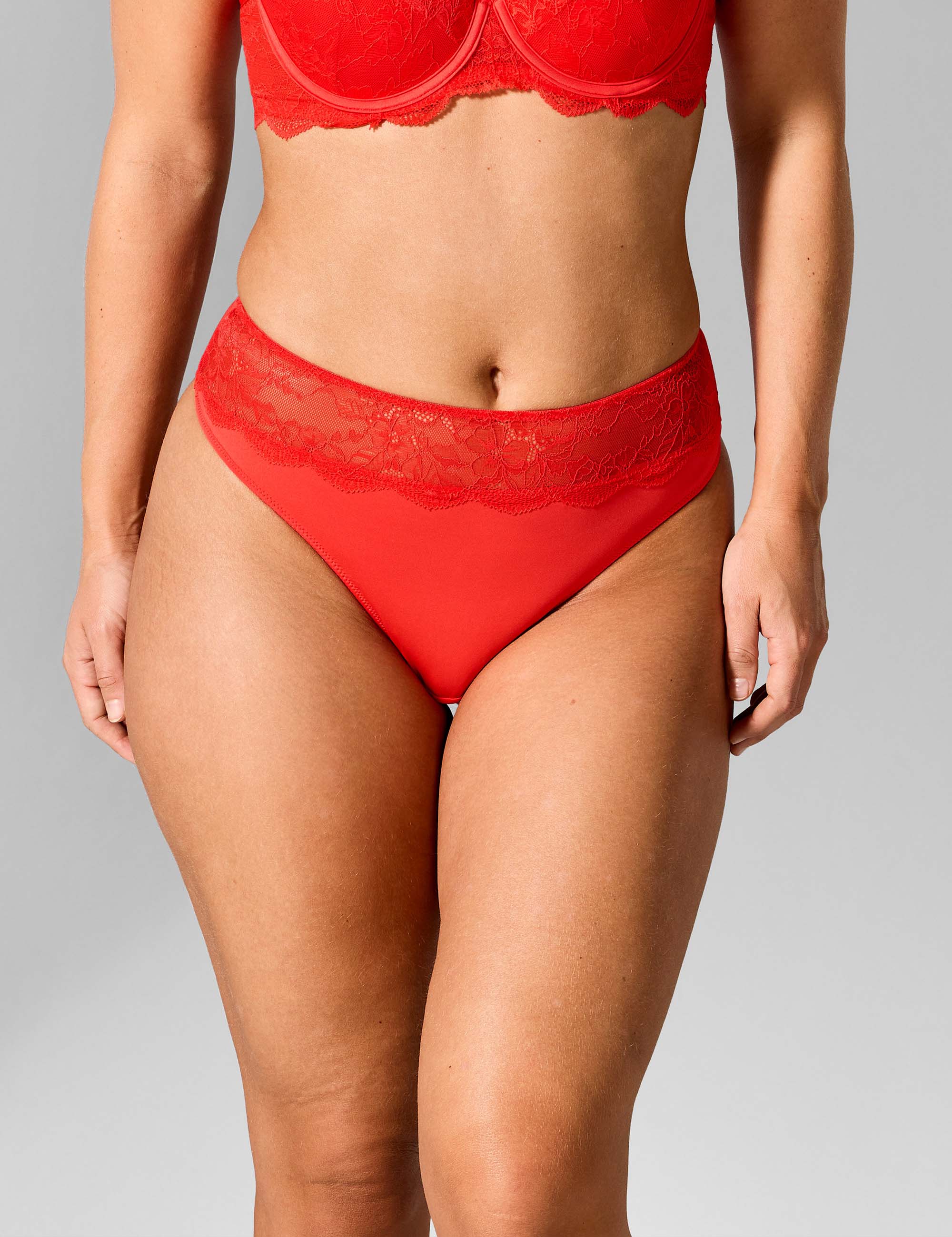 Fabulous hoge taille string rood
