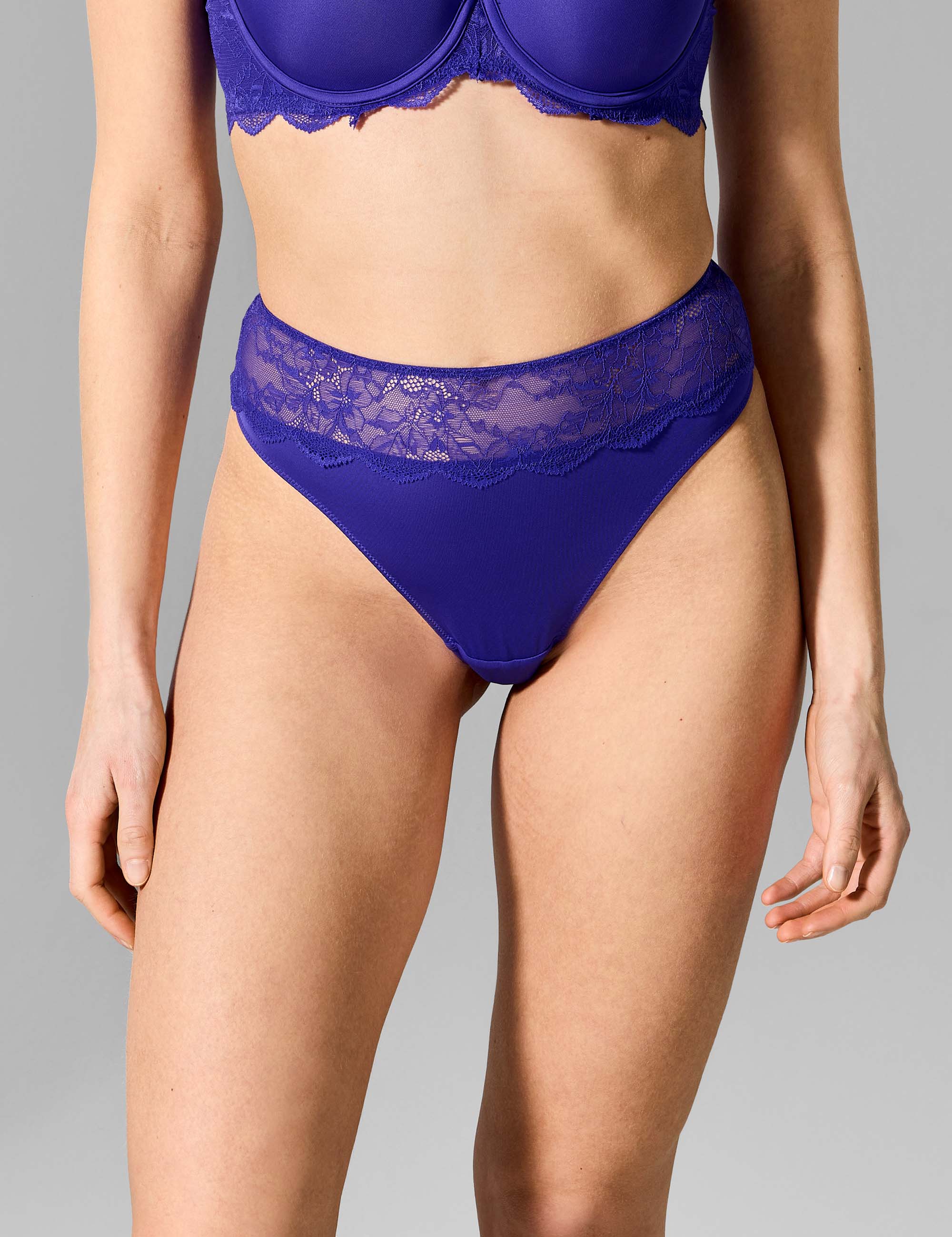 Fabulous hoge taille string kobalt