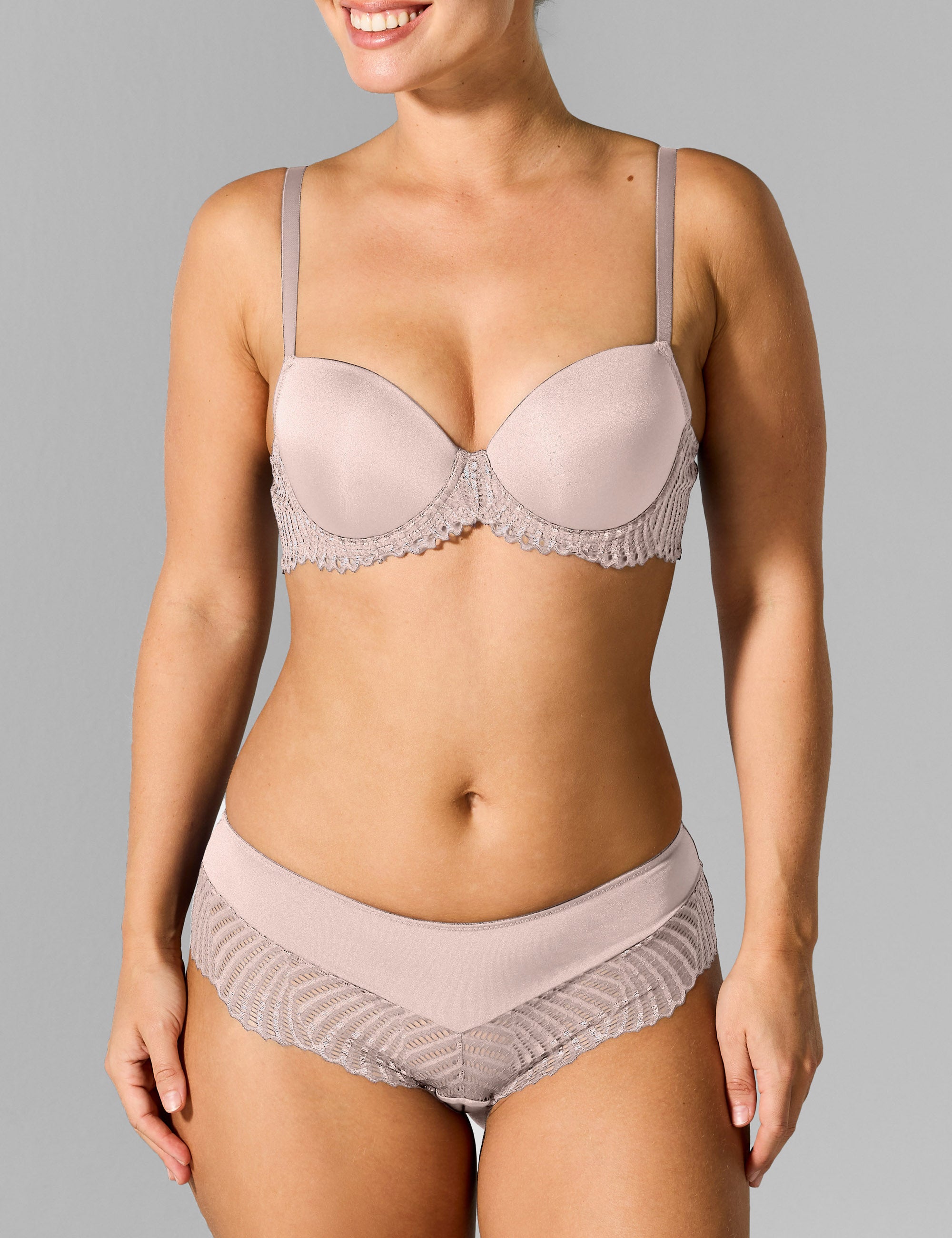 Birdie voorgevormde t-shirt bh lichttaupe