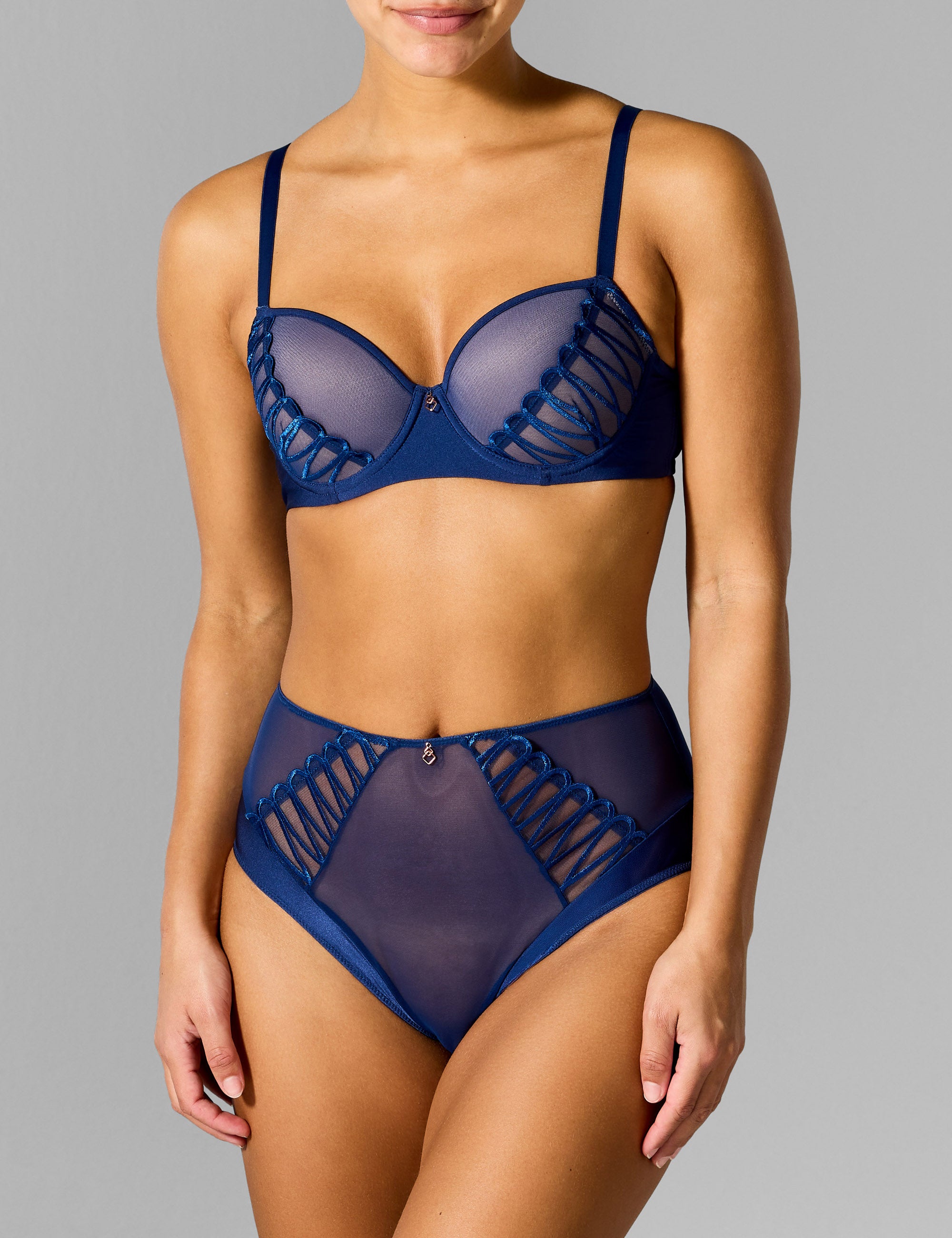 Lara hoge taille slip navy